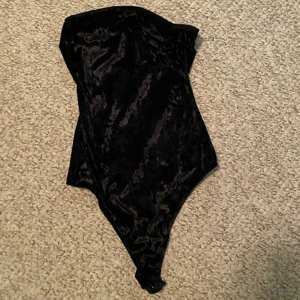 Velvet Strapless Bodysuit